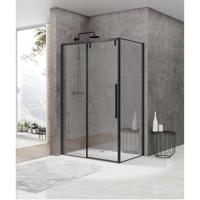 Van Rijn Products ST06 Wand - 88.5x200cm - helder glas - dikte 8mm - tbv hoekcabine - zwart ST0635090ZWW Van Rijn Products ST06 Wand - 88.5x200cm - helder glas - dikte 8mm - tbv hoekcabine - zwart ST0635090ZWW
