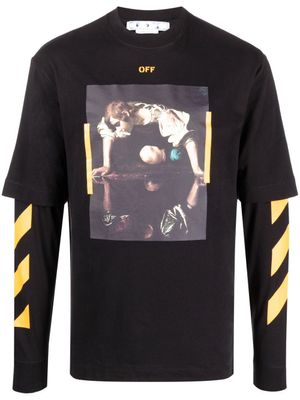 Off-White haut à imprimé Caravaggio - Noir