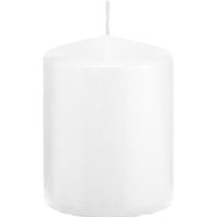 1x Witte cilinderkaars/stompkaars 6 x 8 cm 29 branduren