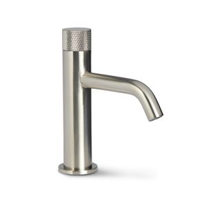 Wastafelkraan Blue Label Brondby Facet | Opbouw | Mengkraan | Laag model | 1-hendel | Rond | Geborsteld nikkel PVD