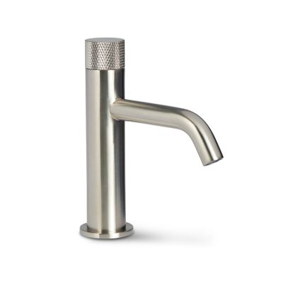 Wastafelkraan Blue Label Brondby Facet | Opbouw | Mengkraan | Laag model | 1-hendel | Rond | Geborsteld nikkel PVD
