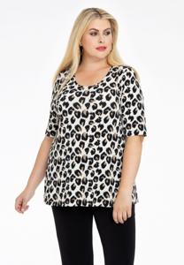 Yoek Shirt A-lijn FELINE | Bruin | Maat 58/60