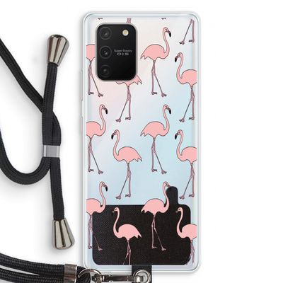 Anything Flamingoes: Samsung Galaxy S10 Lite Transparant Hoesje met koord