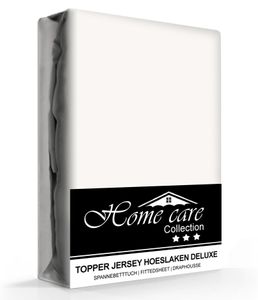 Homecare Jersey Topper Hoeslaken Creme-160 x 200/220 cm