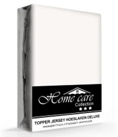 Homecare Jersey Topper Hoeslaken Creme-190/200 x 200/220 cm - thumbnail
