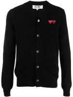 Comme Des Garçons Play cardigan Double Heart - Noir - thumbnail