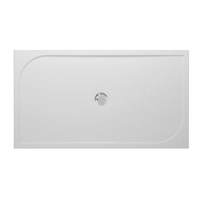 GO by Van Marcke Argon douchebak polybeton gelcoat 160x90x3cm rechthoek afvoer D90mm zonder potenstel wit EB-1690C