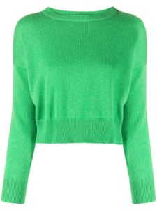 Teddy Cashmere pull en cachemire Genova à coupe crop - Vert