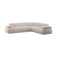 Woood Mojo hoekbank rechts ribstof Ecru