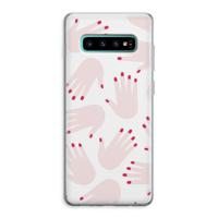 Hands pink: Samsung Galaxy S10 Plus Transparant Hoesje