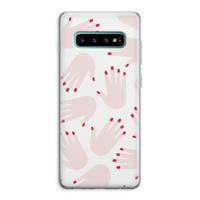 Hands pink: Samsung Galaxy S10 Plus Transparant Hoesje - thumbnail