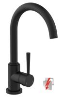 Ngk Schutte cornwall ééngreepsmeraan keuken met ronde uitloop | lage druk| mat zwart - 79169 79169