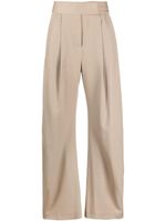 The Attico pantalon Gary en laine vierge - Marron - thumbnail