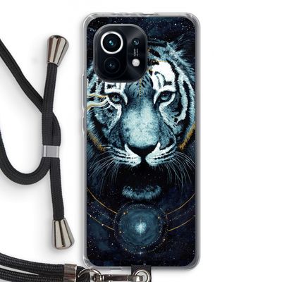 Darkness Tiger: Xiaomi Mi 11 Transparant Hoesje met koord