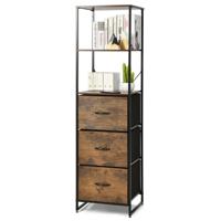 Vrijstaande Boekenkast Opbergkast met Lades 43 x 39 x 156 cm Bruin