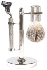 Scheerset scheerkwast synthetisch haar Fusion scheermes Chroom