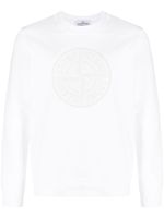 Stone Island sweat en coton à logo brodé - Blanc