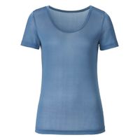 T-shirt van bio-zijde, nachtblauw Maat: 36/38