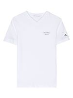 Calvin Klein Kids t-shirt en coton à logo imprimé - Blanc