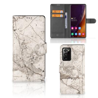 Samsung Galaxy Note20 Ultra | Bookcase | Marmer Beige