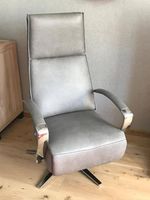 Leren relaxfauteuil met stalen frame - grijs leer - Echt leer, Industrieel, ontdek de vele Leersoorten en Kleuren bij ShopX