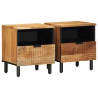 Nachtkastjes 2 stuks 40x33x46 cm Massief hout Acacia