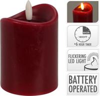 Led Candle 70X100 mm Dark Red - Nampook Led Candle 70X100 mm Dark Red - Nampook