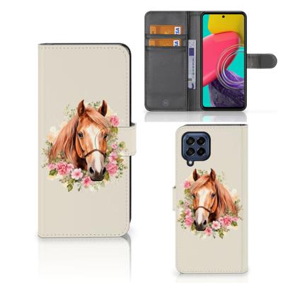 Telefoonhoesje | Met pasjeshouder | voor Samsung Galaxy M53 Paard