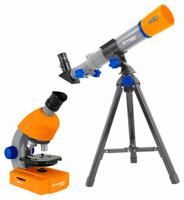 Bresser telescoop en microscoop junior 35 cm oranje - thumbnail