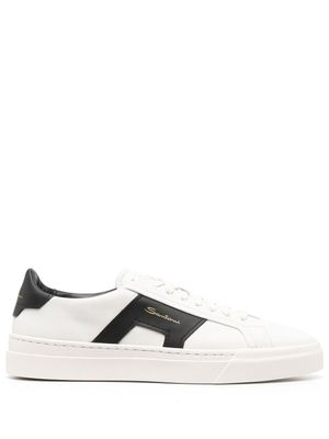 Santoni baskets en cuir - Blanc