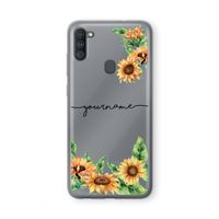 Zonnebloemen: Samsung Galaxy A11 Transparant Hoesje