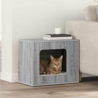 Kattenhuis Grijs Sonoma 51 x 30 x 42 cm Bewerkt hout