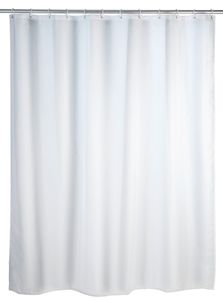 Wenko anti-schimmel douchegordijn 180x200cm polyester uni wit inclusief ringen