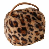 Boltze Deurstopper Leopard - 1 kg - bruin - met hengsel - H15 cm - deurstop