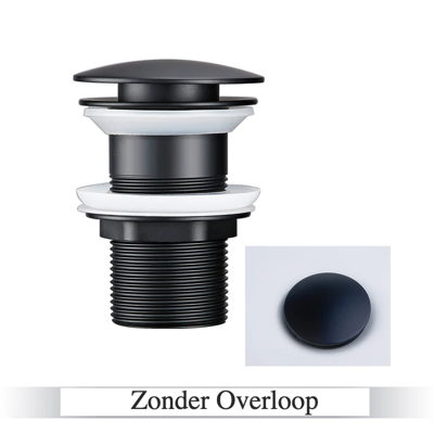 LuxDrain Pop-Up Afvoerplug - Stijlvolle Wastafel Stopper in Zwart, Goud en Rosé