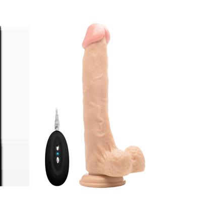 RealRock by Shots Vibrerende Realistische Cock met Scrotum - 10 / 25 cm
