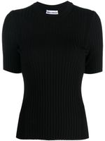 Rabanne ribbed-knit wool-blend top - Noir - thumbnail