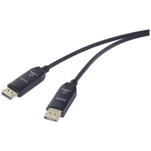 Renkforce RF-6117768 DisplayPort-kabel Glasvezel / DisplayPort Aansluitkabel DisplayPort-stekker, DisplayPort-stekker 15.00 m Zwart 8K UHD