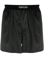 TOM FORD boxer à détail de logo - Noir - thumbnail