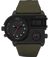 Horlogeband Diesel DZ7206 Leder/Textiel Groen 34mm