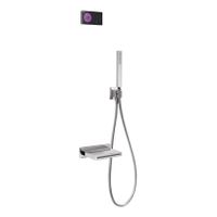 Badkraan Tres Shower Technology | Inbouw | Thermostaatkraan | Incl.Inbouwdeel | Waterval uitloop | 2-weg | Vierkant | Chroom