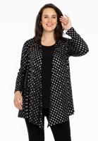 Yoek Cardigan kort SPOTS | Zwart | Maat 58/60
