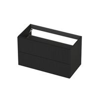 INK - Onderkast 2L Gelakt Gefreesd Tbv Greep - 900x450x520 Mm - Mat Zwart