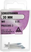 Schroefduim 30mm wit 5st - Deltafix