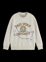 Regular-Fit Logo Carrier Crew Medium Grey