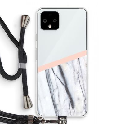 A touch of peach: Pixel 4 Transparant Hoesje met koord