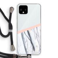 A touch of peach: Pixel 4 Transparant Hoesje met koord