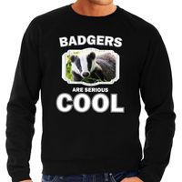 Dieren das sweater zwart heren - badgers are cool trui