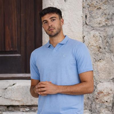 Heren Polo Enter | Ochtendblauw