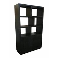 Livingfurn - Vitrinekast Jaxx Black 120cm - Mangohout